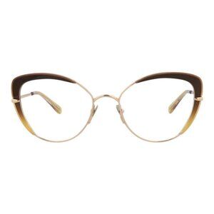 New Authentic Pomellato Womens Cat Eye Gold Gold Transparent Fashion Designer Su